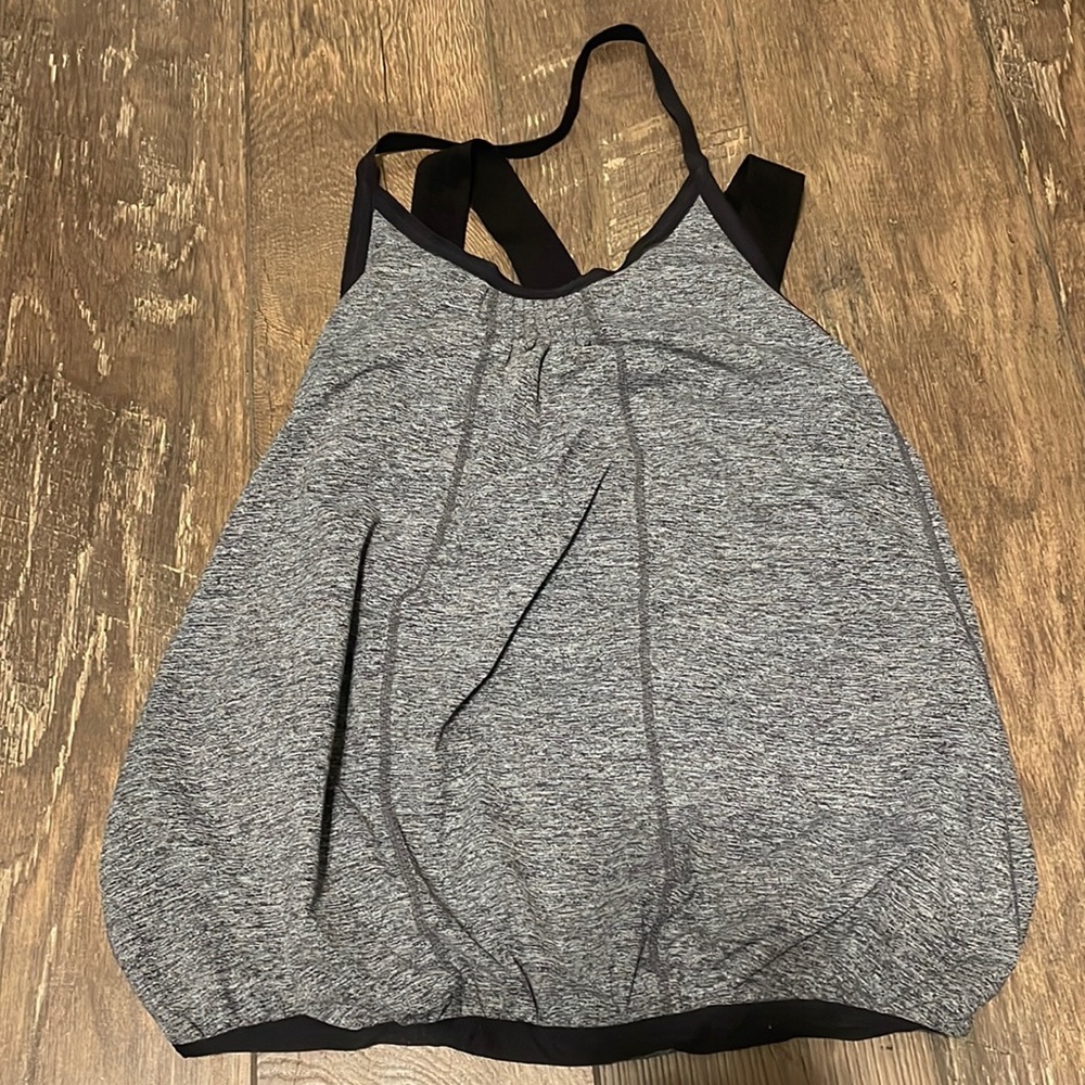 LuluLemon Awareness Double Layer Grey Tank Built in Bra 4